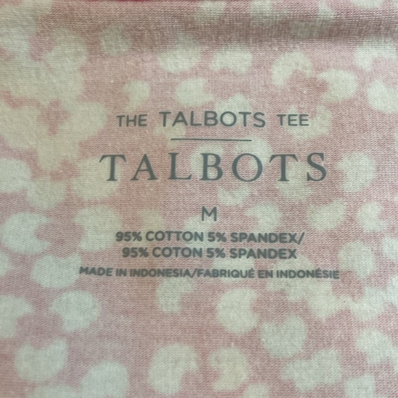 Talbots pink and white tee - Picture 4 of 6